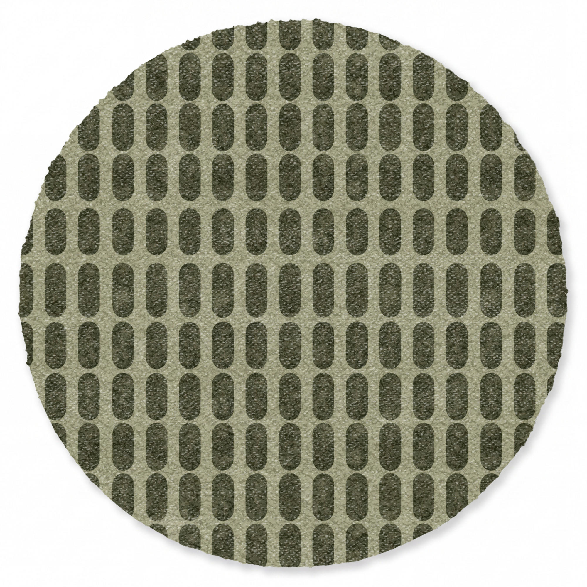 TEPPICH - Rhythmic - Aufschlag - Grün - 120x120 cm - Olivgrün, Kunststoff/Textil (120/0.4cm) - OnlyWow
