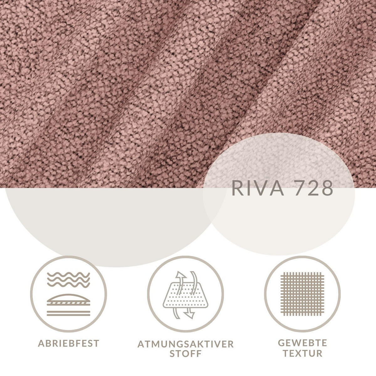 ECKSOFA Melani Rosa Webstoff - Rechts Seite - Pink/Schwarz, Holz/Holzwerkstoff (162/256cm) - Maison de Reve