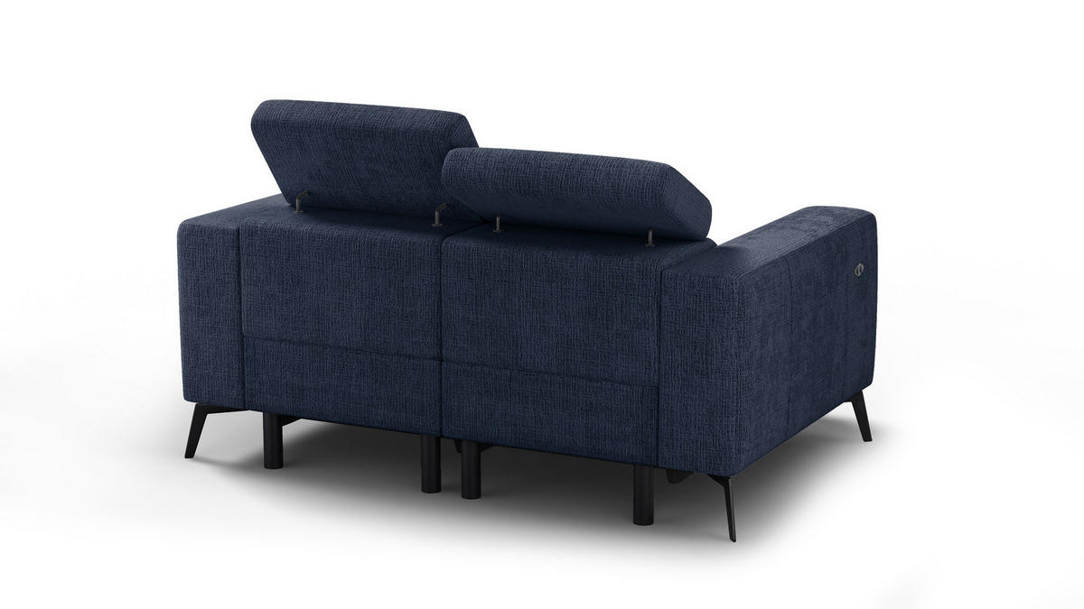 RELAXSOFA MORELLO 2-Sitzer, marineblau, 2 x Relax Zero Gravity - Dunkelblau, Holz/Textil (164/82/103cm) - Courtois Laville