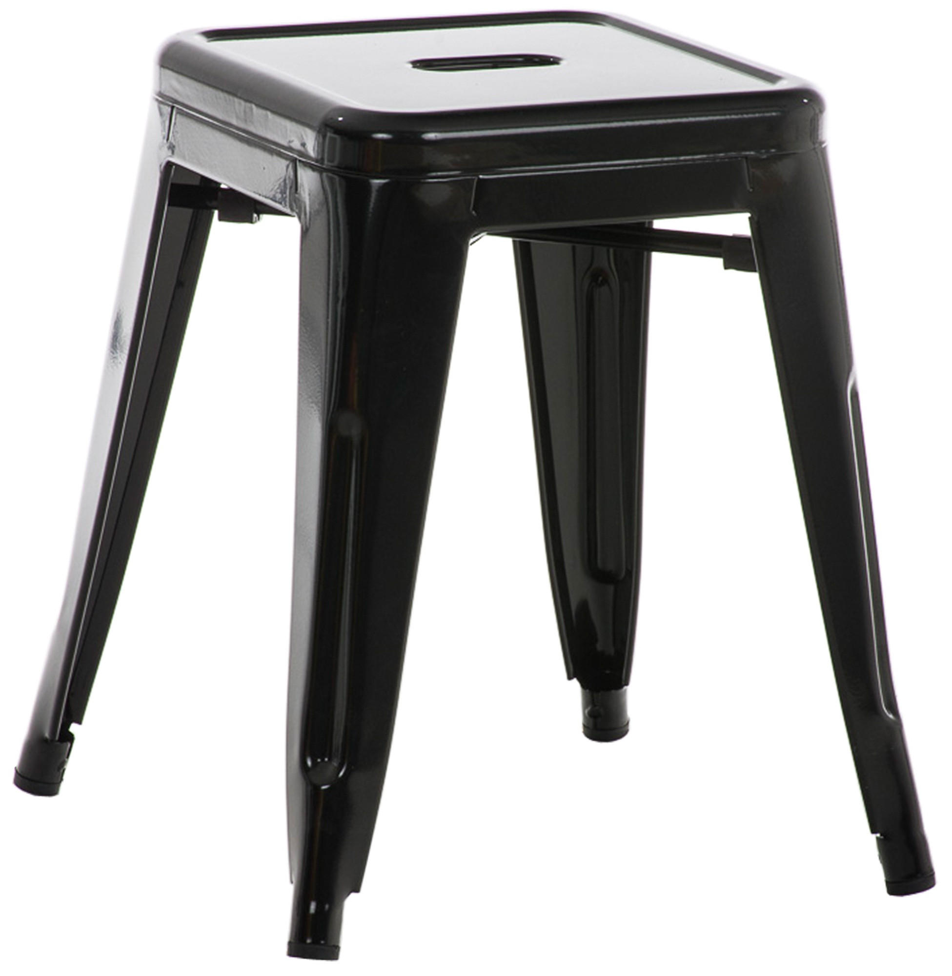 SITZHOCKER Arvida schwarz - Schwarz, Metall (40/46/40cm) - TPFLiving