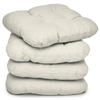 STUHLKISSEN Lisa 40/40/8 cm Natur 4tlg - Naturfarben, Textil (40/40cm) - Beautissu 