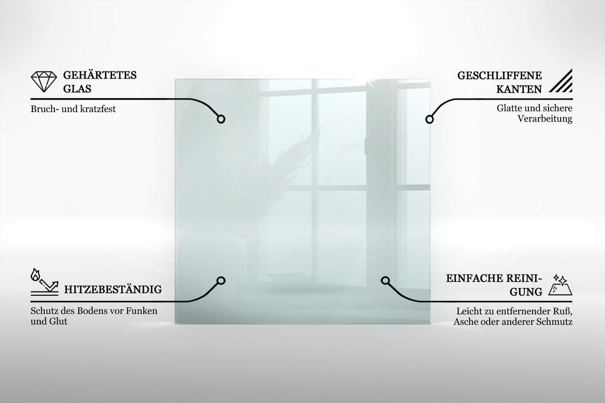 BODENSCHUTZPLATTE 120x60 cm Transparent - Transparent, Glas (120/60cm) - Wallfluent