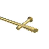 GARDINENSTANGEN-SET Prestige Verano 100 cm, 1-läufig (ohne Ringe), 20 mm Ø Messing-Optik - Messingfarben/Goldfarben, Metall (100cm) - INTERDECO