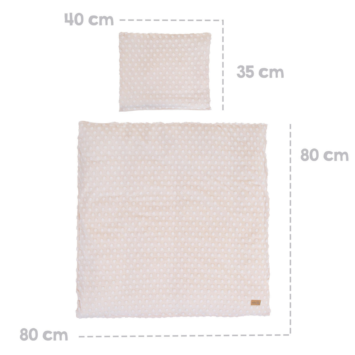 WIEGENBETTWÄSCHE Frosty Almond 80x80 cm - Beige - Beige, Textil (80/80cm) - Roba