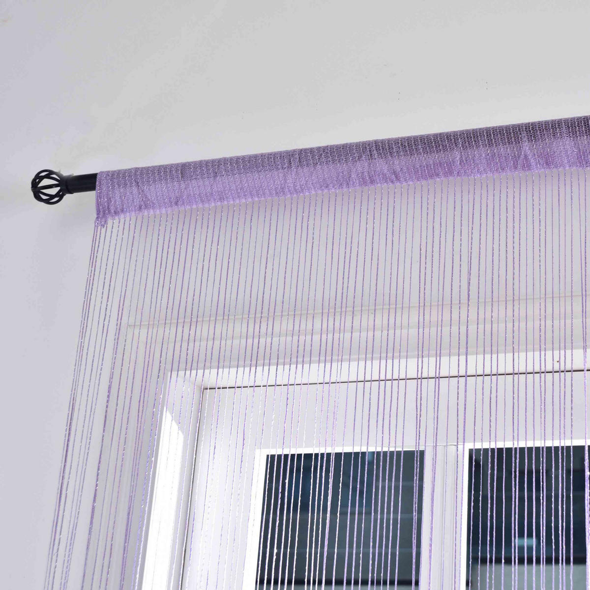 FADENGARDINE Shanghai HxB 230x100 cm Flieder Lurex - Lila, Textil (100/230cm) - Gardinenbox