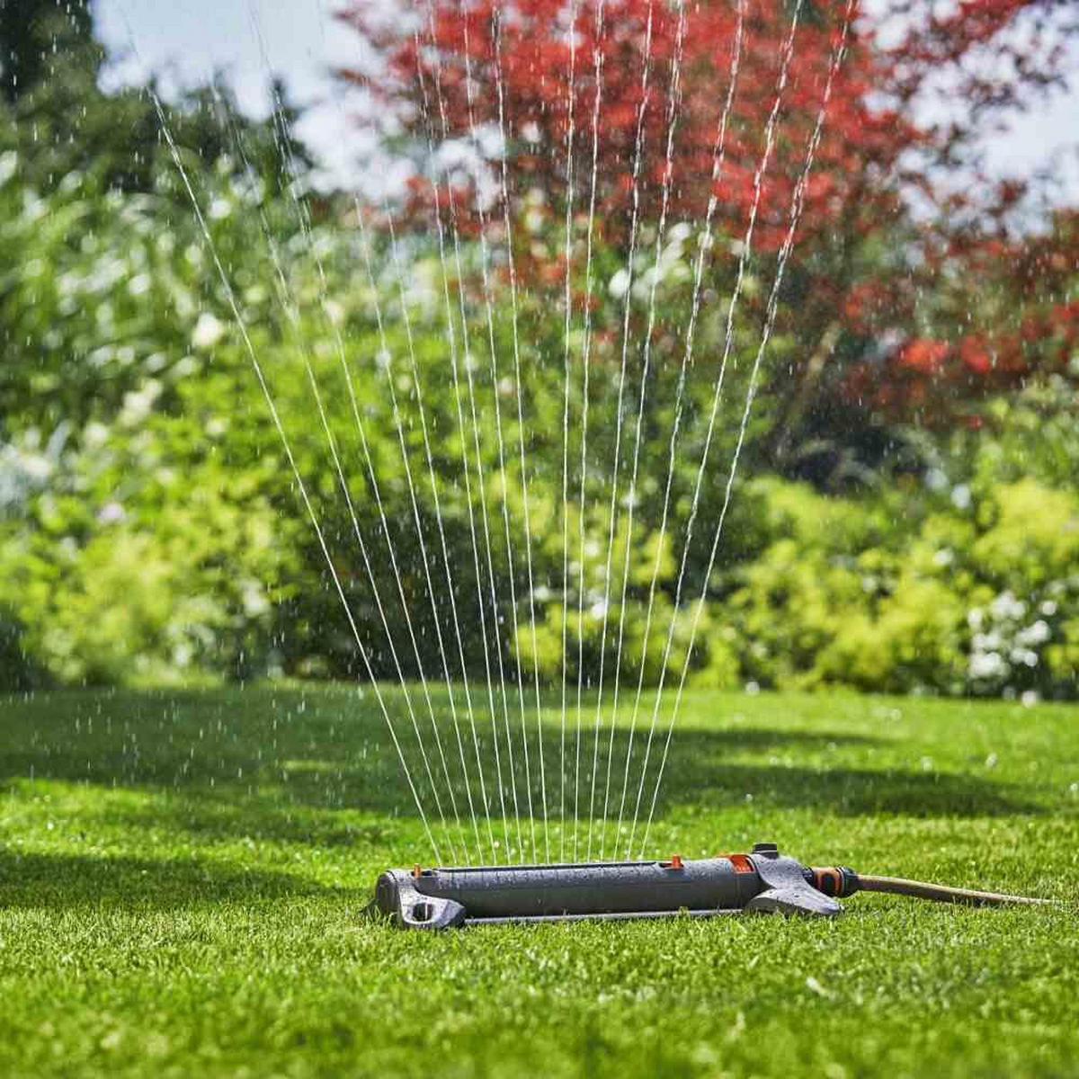 VIERECKREGNER AQUAZOOM M, BEREGNETE FLÄCHE 9-250 M², SPRENGBREITE - Multicolor, Kunststoff/Metall (56/22/9cm) - Gardena