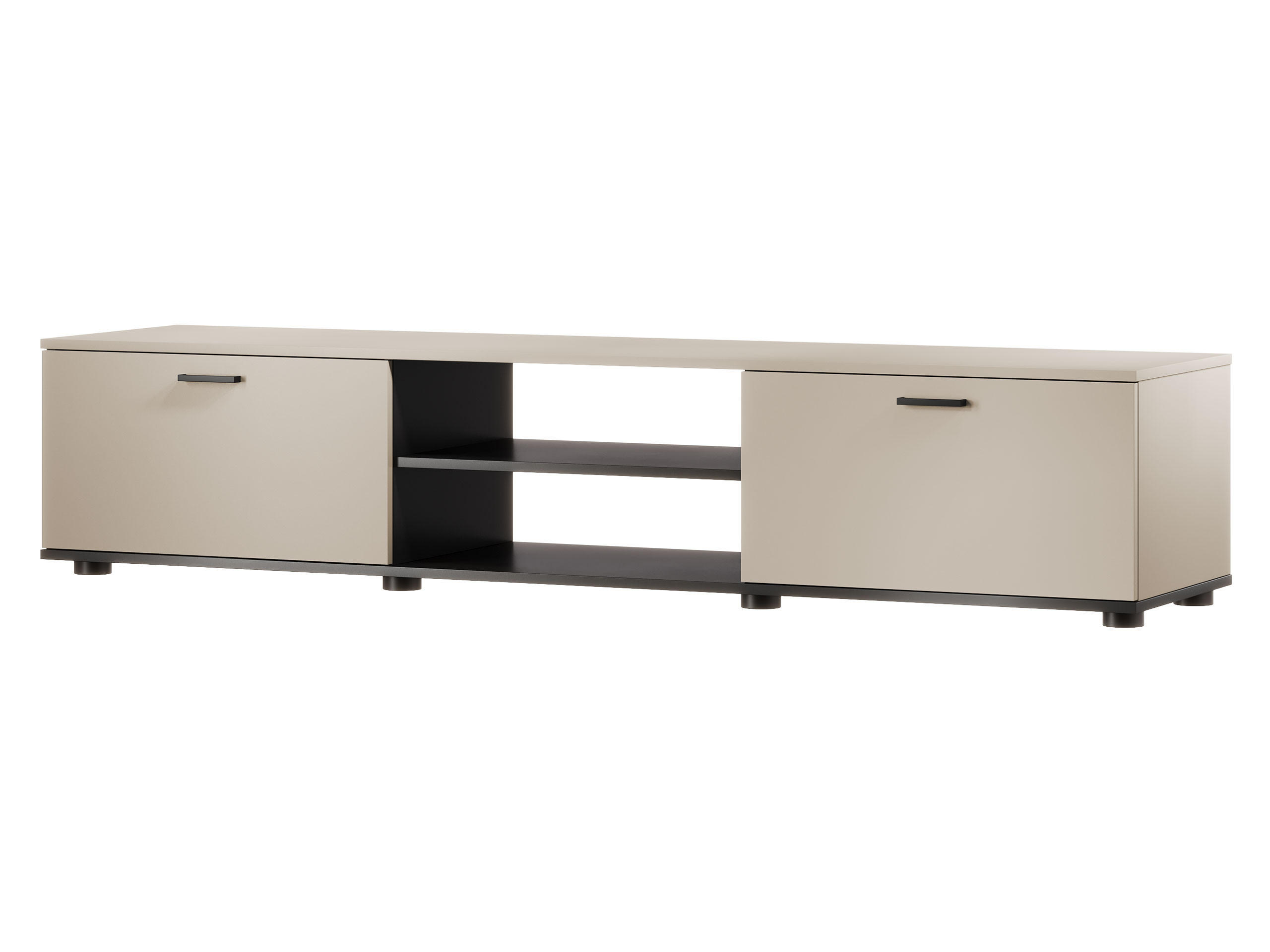 TV-LOWBOARD 180 Soho S03 - Kaschmir/Schwarz, Holzwerkstoff/Kunststoff (180/37/43cm) - MIRJAN24