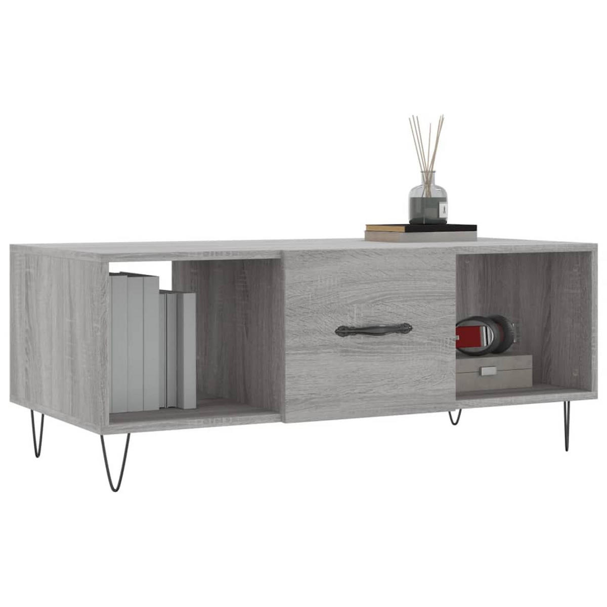 COUCHTISCH Grau Sonoma 102x50x40 cm Holzwerkstoff - Grau, Holzwerkstoff (50/102/40cm) - furnicato