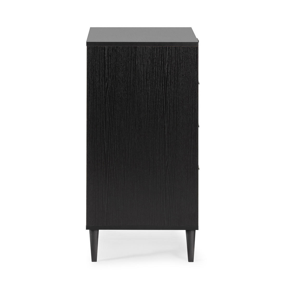 KOMMODE Denis 80/80/40 Schwarz/Holzfarbe - Schwarz, Holzwerkstoff (80/80/40cm)