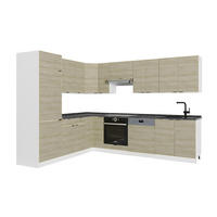 ECKKÜCHE Fame-Line Eiche Paneel/Weiß 227 x 287 cm , AP Anthrazit - Hellbraun/Eichefarben, Holzwerkstoff (287/81.6/60cm) - Vicco