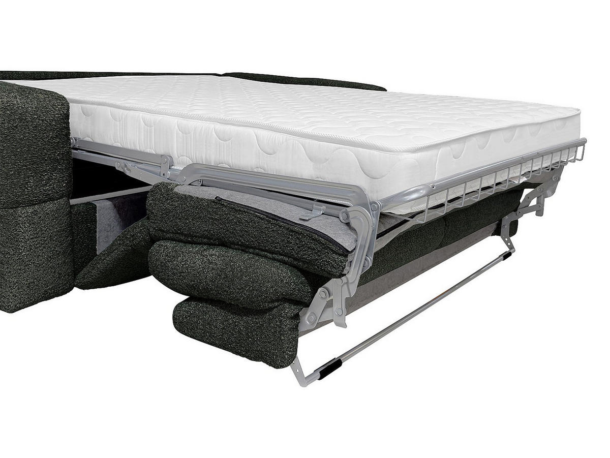 SCHLAFSOFA - 3 Personen - stoff - grün Issoro - Grün, Textil (215/90/105cm) - Vente-Unique