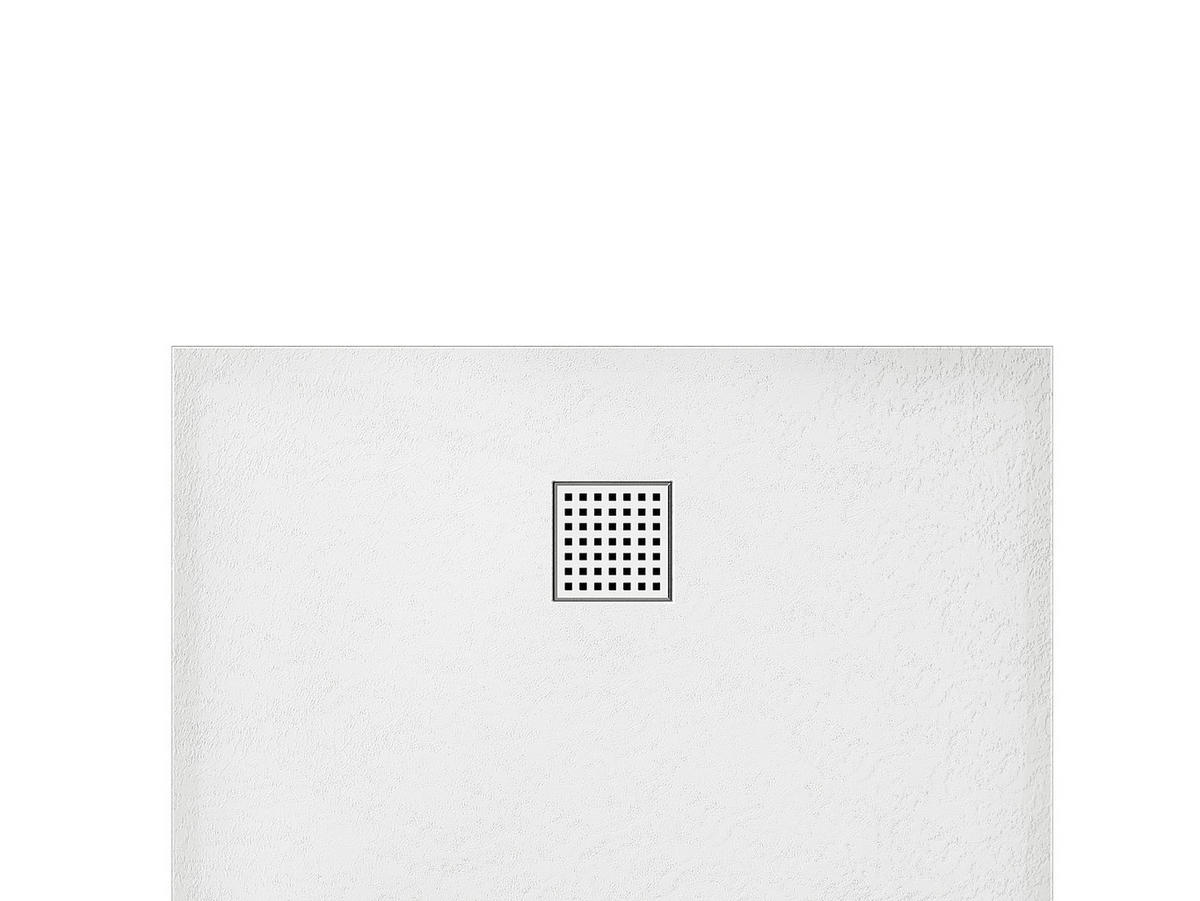 DUSCHWANNE - 120 cm x 80 cm - Harz - Weiß MIRNOSA - Weiß, Kunststoff (80cm) - Vente-Unique