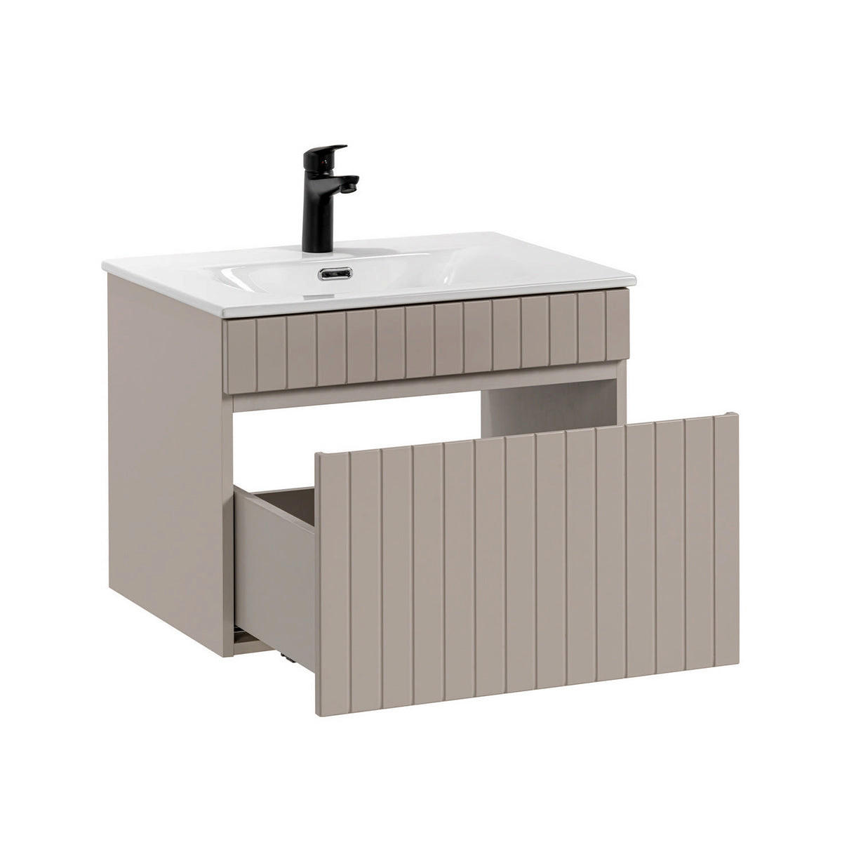 BADMÖBEL 60cm Zelie 2er-Set Kaschmir - Beige, Holzwerkstoff (60/46/46cm) - Petits-meubles