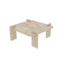 COUCHTISCH mit quadratischer platte 90/90/35 cm - Beige, Holzwerkstoff (90/90/35cm) - Calicosy