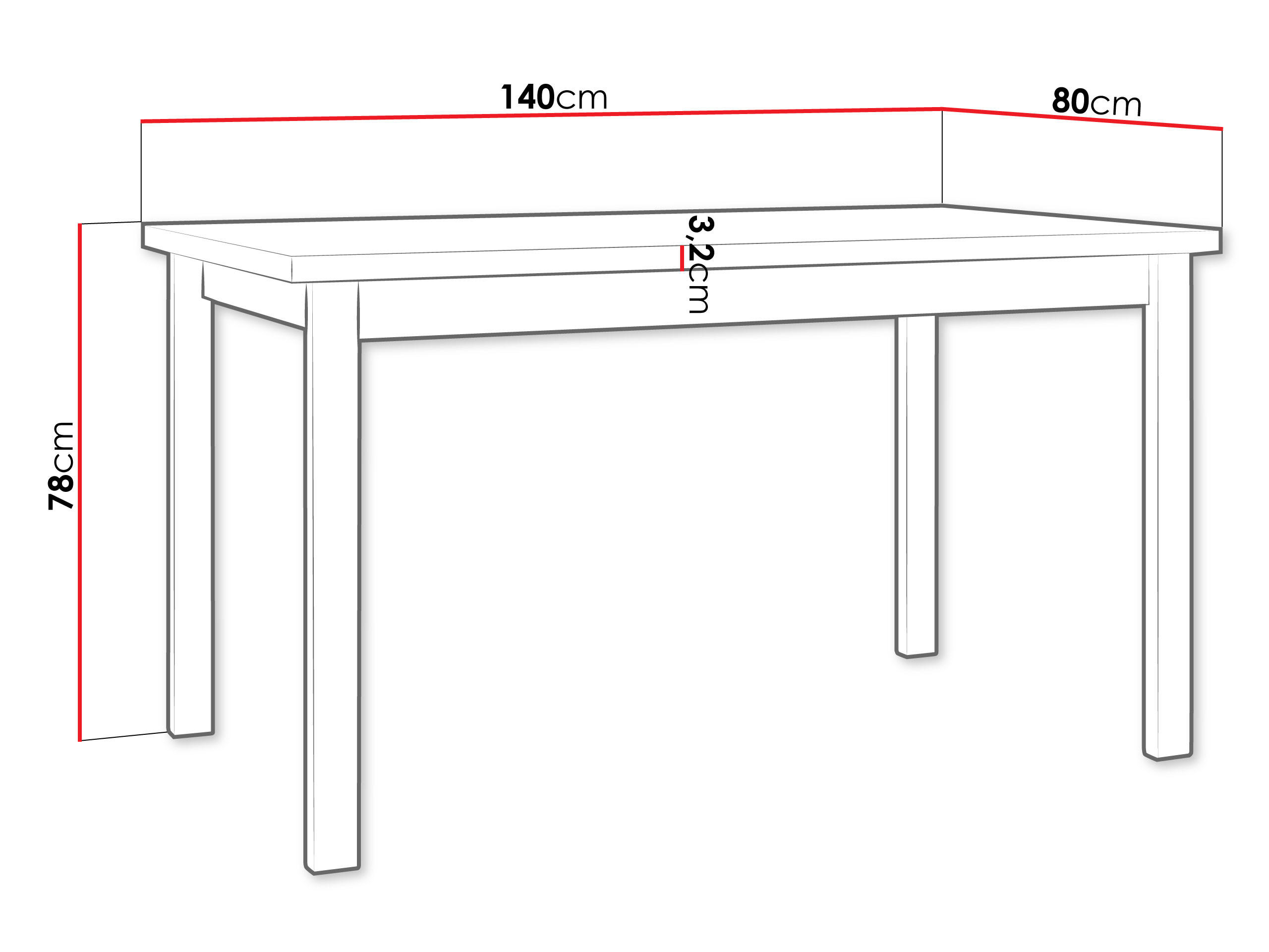 ESSTISCH Alba II M - Schwarz/Eiche Artisan, Holz/Holzwerkstoff (80/140/78cm) - MIRJAN24