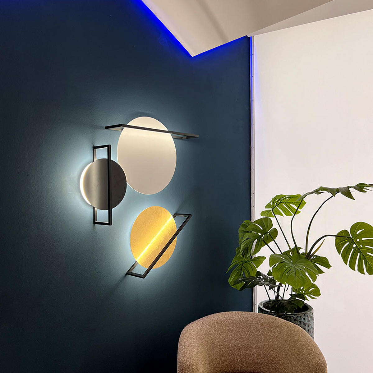 LED-WANDLAMPE Artus Gold Ø 30cm - Goldfarben, Metall (30/30/30cm) - s.luce