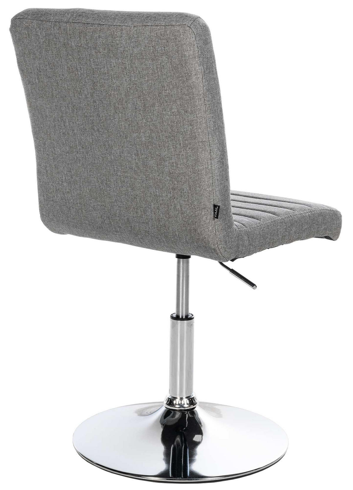 DREHSTUHL 2er Set Stoff grau - Chromfarben/Grau, Textil/Metall (44/81/60cm) - CLP