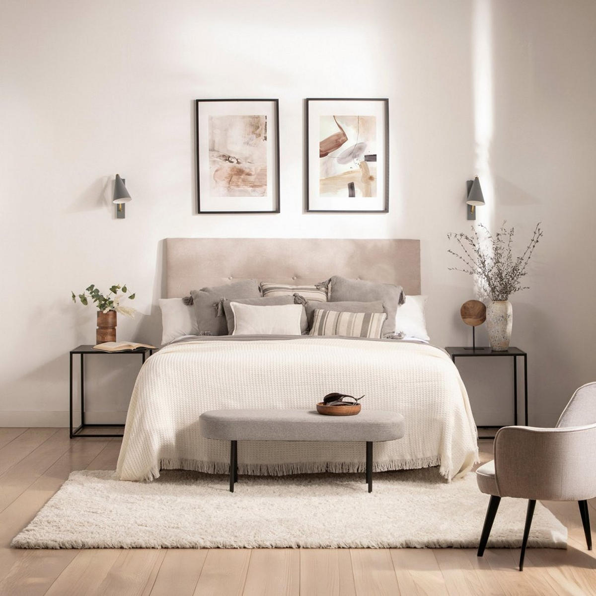 BEISTELLTISCH Ida Schwarz 45 cm x 53 cm - Schwarz, Metall (45/45/53cm) - Klast Home