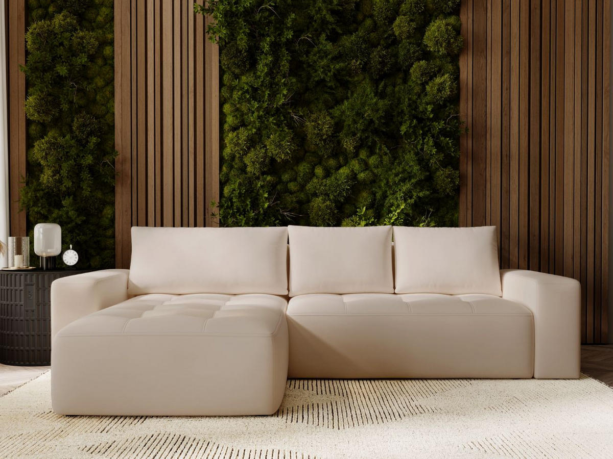 ECKSOFA Portland Beige Links - Beige, Holz/Kunststoff (165/250cm) - Graingold