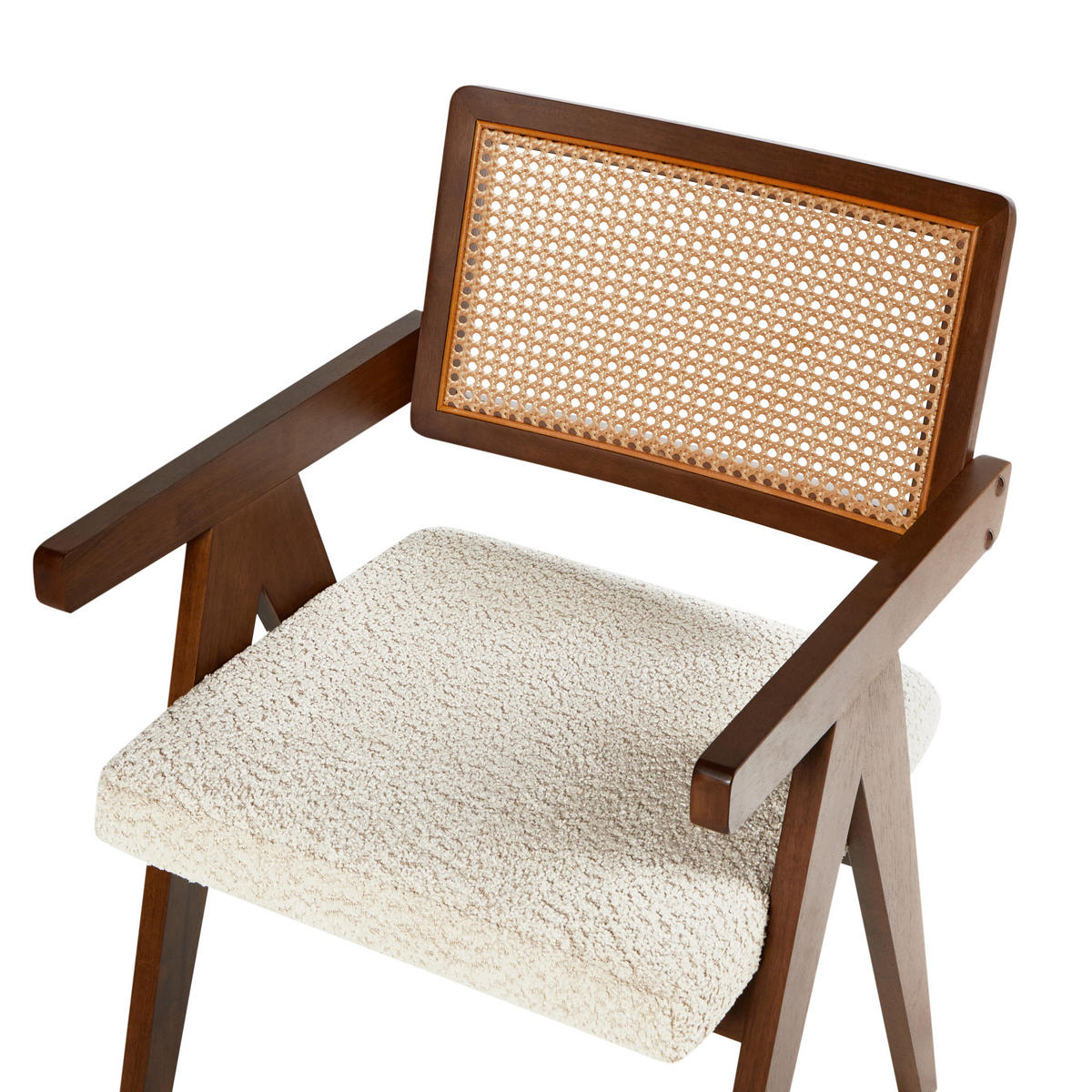 JÍDELNÍ ŽIDLE sada 2 ks Béžová Ava - hnědá/béžová, dřevo (55/85/62cm) - Beliani