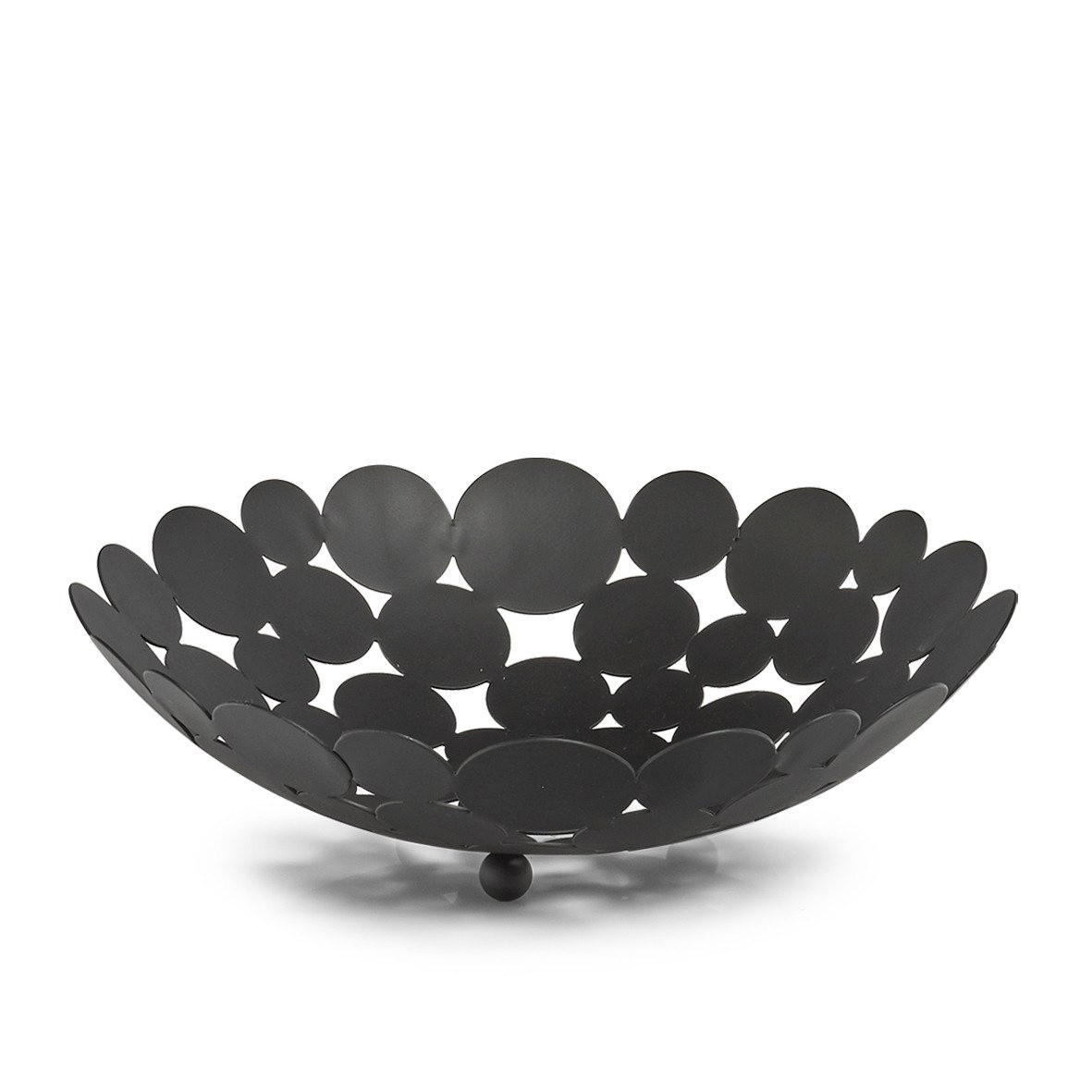 OBSTKORB aus Metall Schwarz 29/29/8,5 cm - Schwarz, Metall (29/8.5cm) - ZELLER