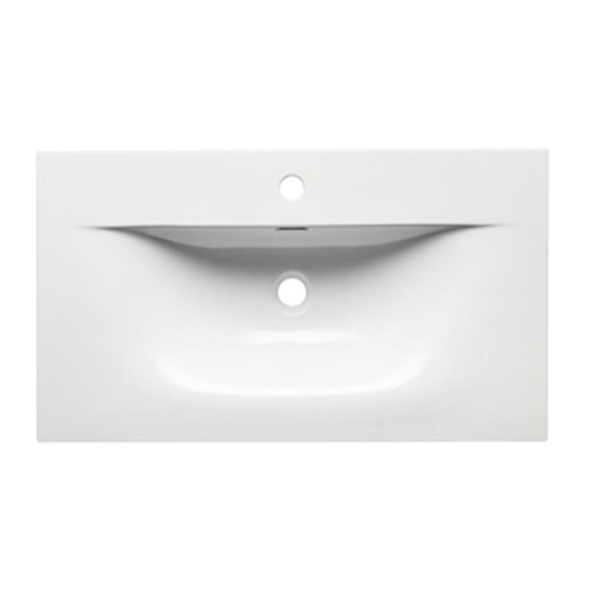 WASCHTISCH 80.2cm Adriel Weiß - Weiß, Holzwerkstoff (80.2/57/46cm) - Petits-meubles