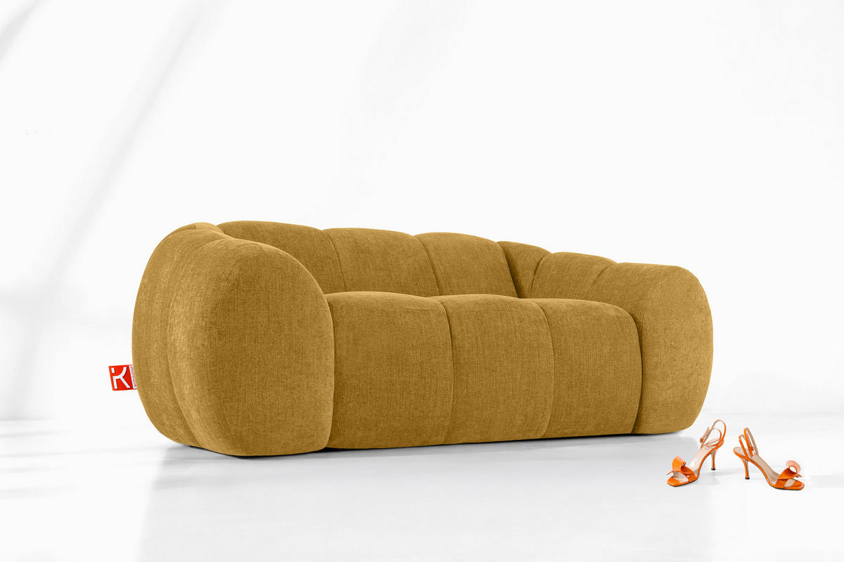2-SITZER SOFA FLAVA, Honigfarben - Honig, Holz/Holzwerkstoff (200/76/100cm) - KONSIMO®