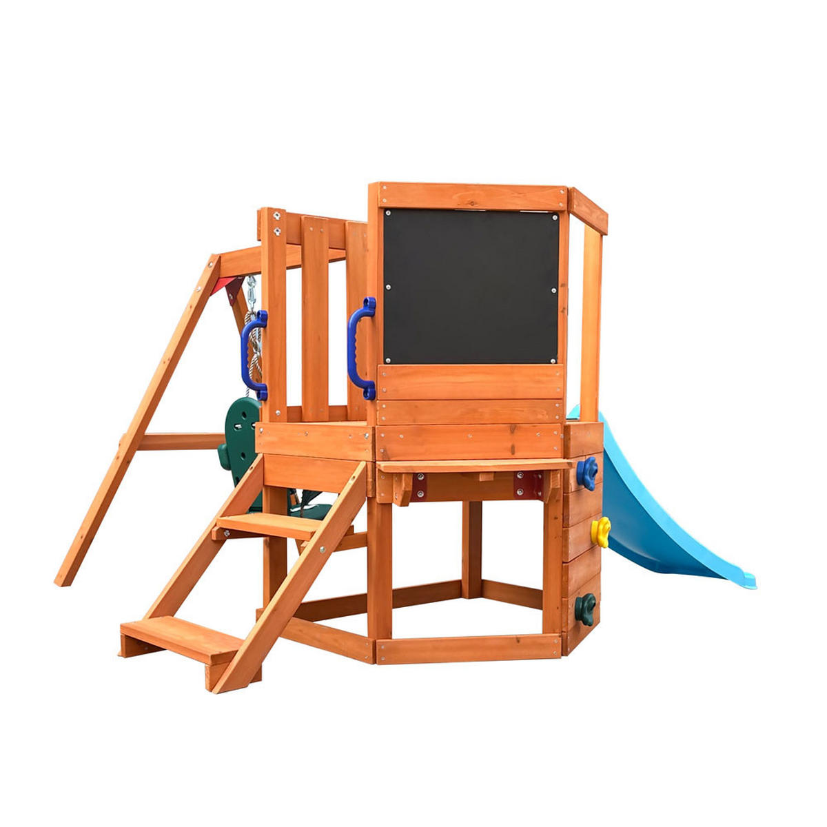 SPIELTURM ROMI - Größe: 199 x 116 cm - Naturfarben, Holz (199/116/216.5cm) - Home Deluxe