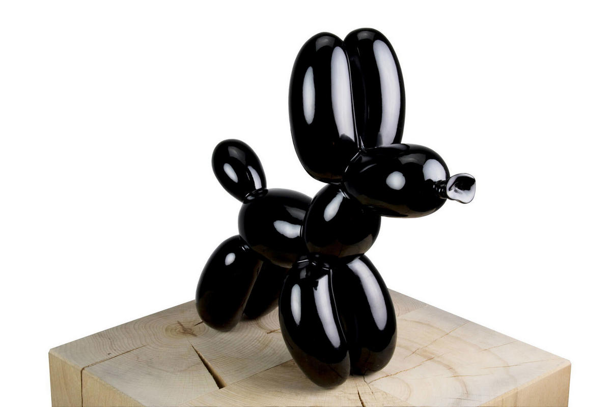 SKULPTUR Schwarz 28/26 cm - Schwarz, Stein (0.95/26/10cm) - KUNSTLOFT
