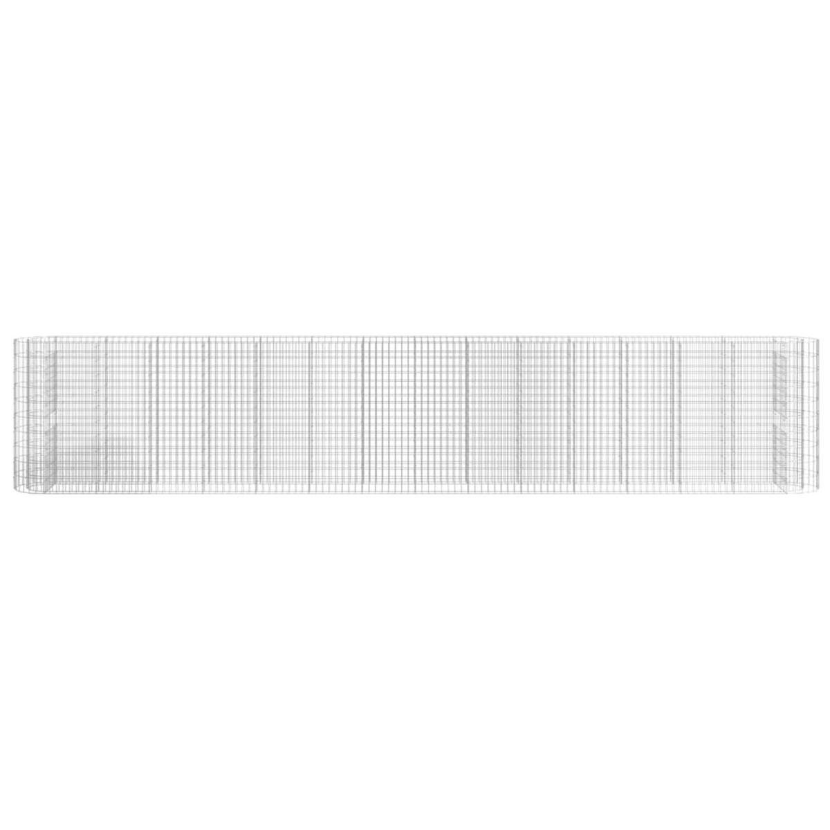 GABIONEN-HOCHBEET Verzinktes Eisen 540x50x100 cm - Silberfarben, Metall (540/100/50cm) - furnicato