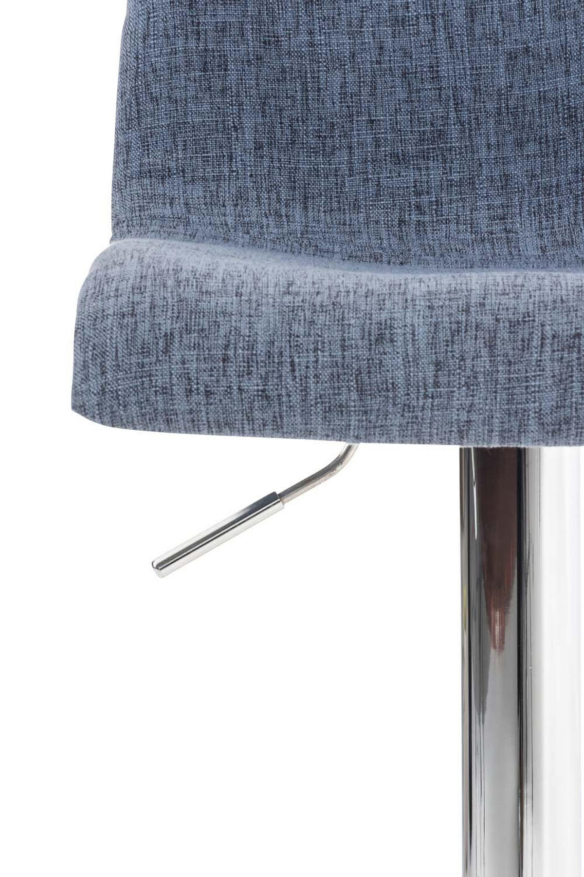 BARHOCKER BERLIN Blau Stoff - Blau, Textil/Metall (39/84/36cm) - DELUKE