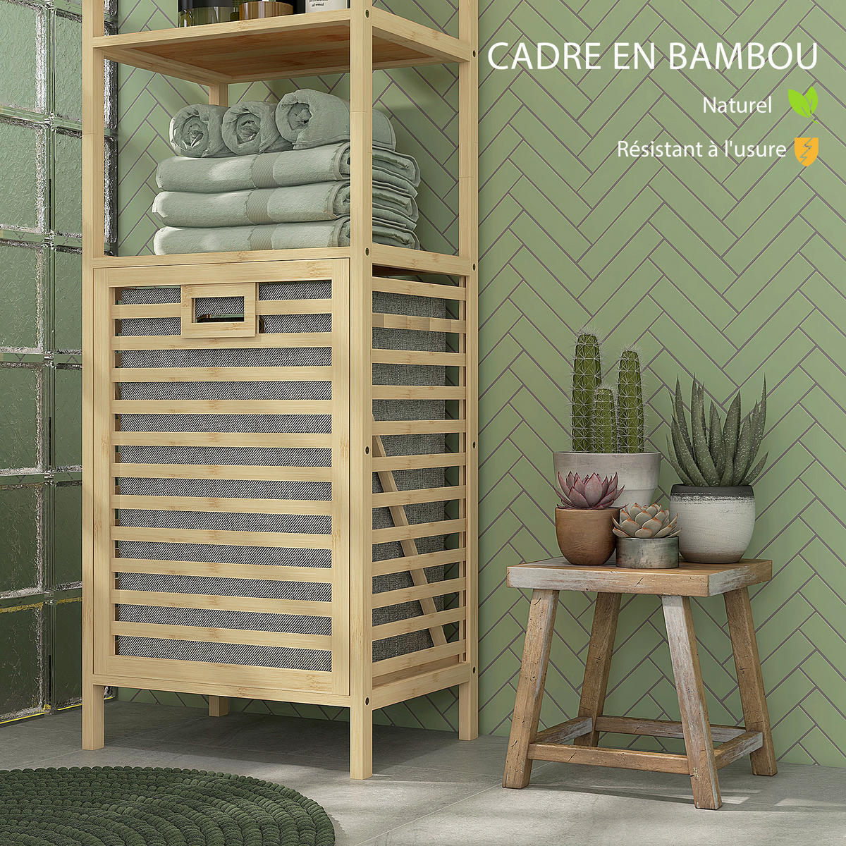 BADREGAL DE-17312 Natur - Naturfarben, Naturmaterialien (33/160/44cm) - ComfortXL