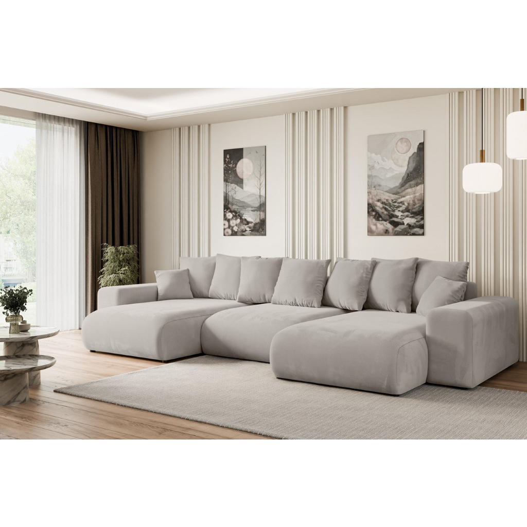 Thumbnail - Altdecor Wohnlandschaft, Hellbraun, Textil, 6-Sitzer, 352x84x165 cm, Wohnzimmer, Sofas & Couches, Wohnlandschaften, Wohn...