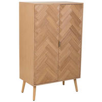 HIGHBOARD aus Holz mit 2 braunen Türen 76x42x125 cm - Braun, Holz (76/125/42cm) - Wanderlust