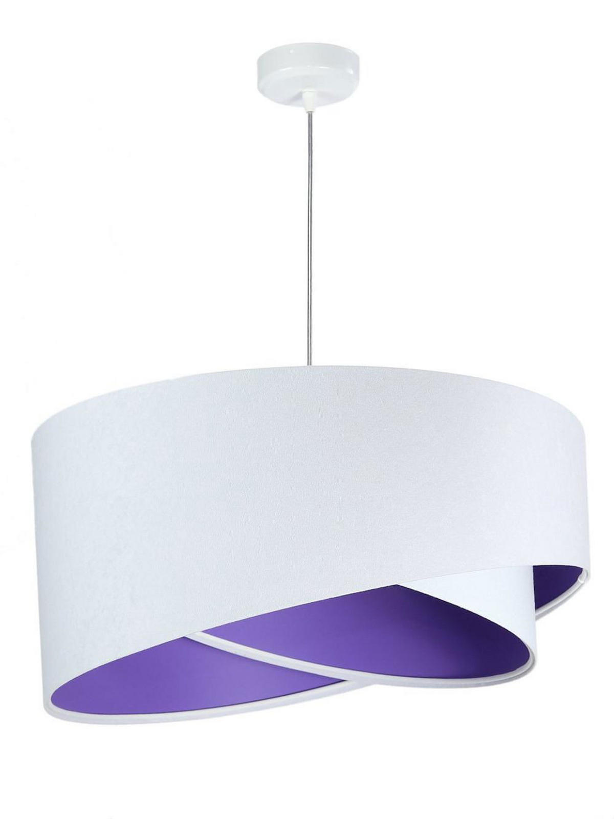HÄNGELEUCHTE Lila 50/23 cm - Lila/Weiß, Kunststoff (50/1.3/23cm) - ONZENO