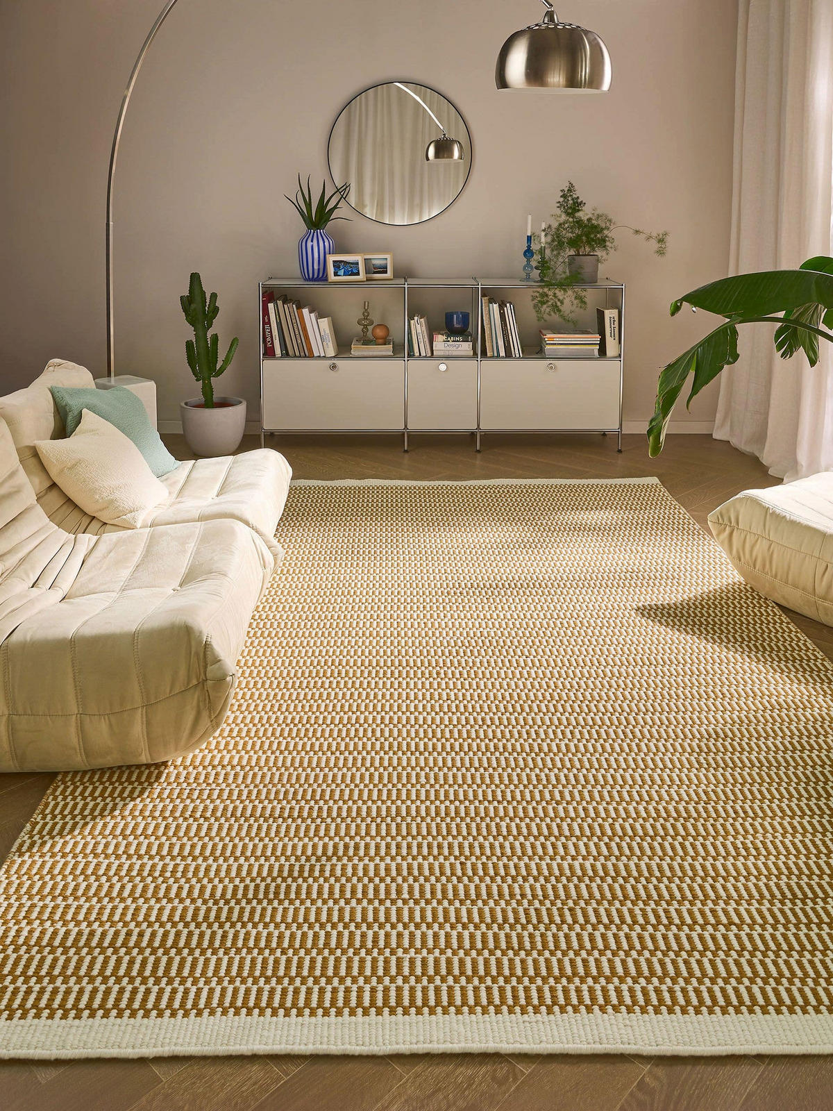 WOLLTEPPICH Laura handgewebt 80/150 cm - Braun, Naturmaterialien/Textil (80/150cm) - benuta Pure