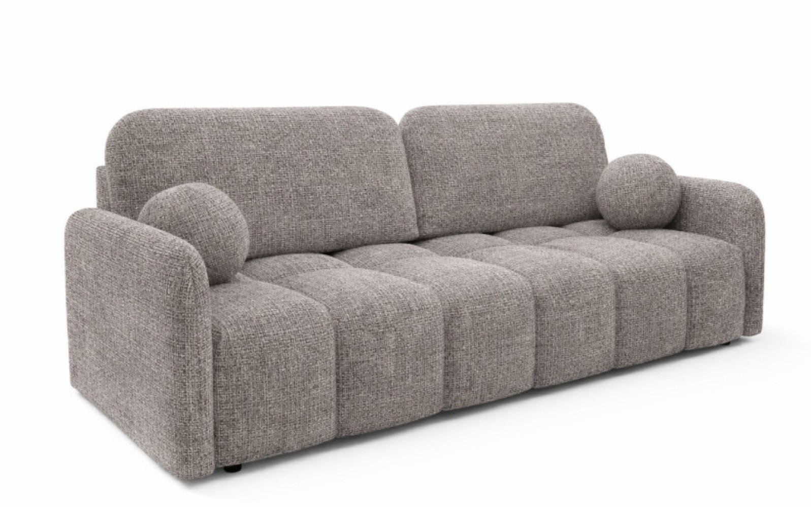 SOFA Cremona 24 KUBI Ausziehbar Mit Bequemem Sitz - Braun, Textil (218/90/88cm) - Sepro Meble
