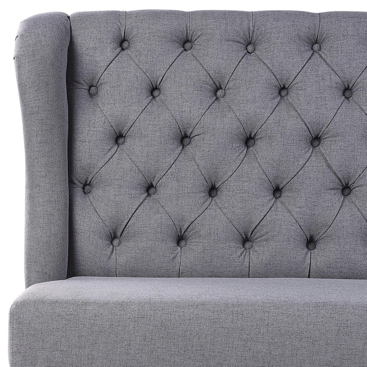 2-SITZER-KÜCHENSOFA Polsterbezug Dunkelgrau Torsby - Dunkelgrau, Textil (154/106/63cm) - Beliani