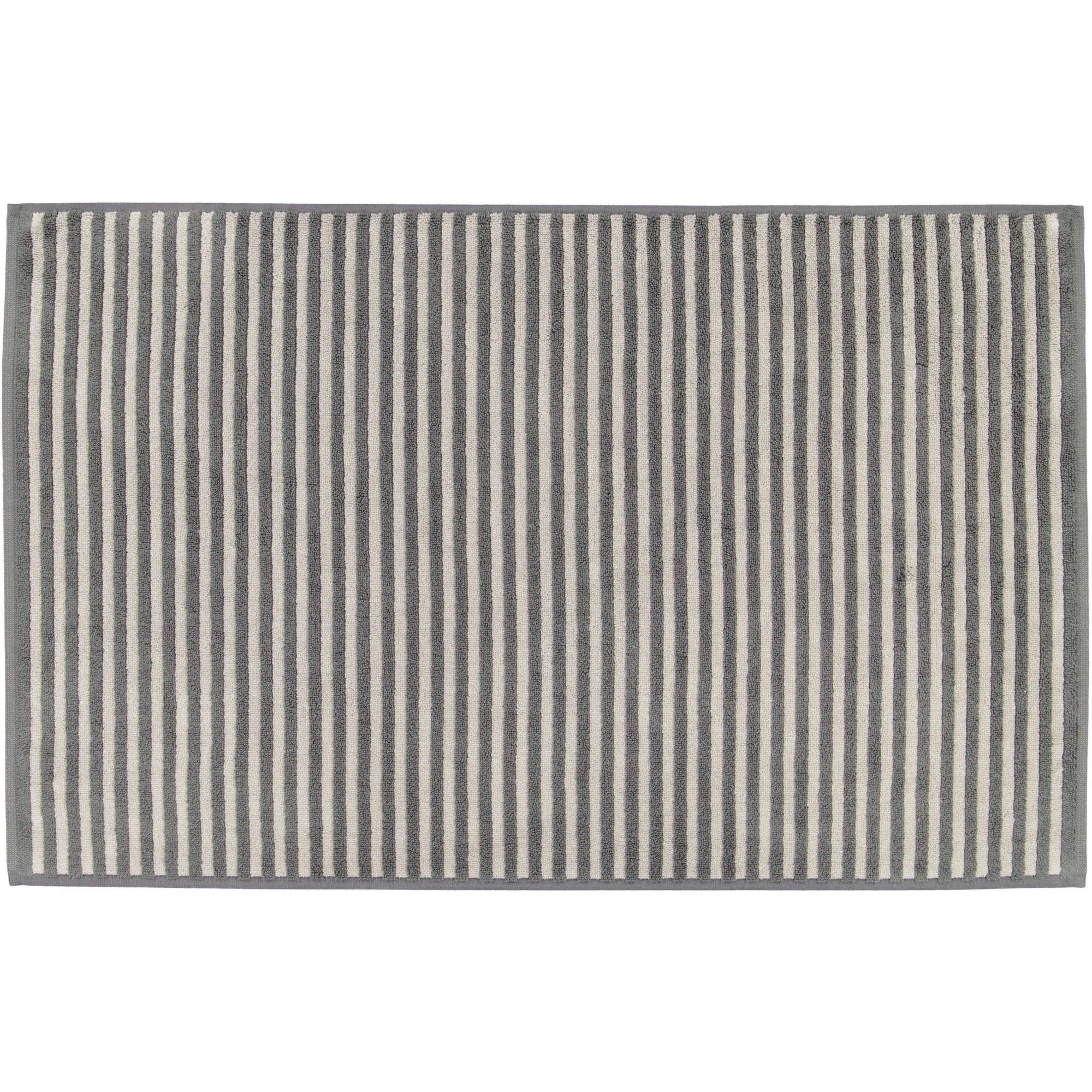 BADEMATTE TWO-TONE STRIPES 480 SCHIEFER - 77 - Grau, Textil (50/80cm) - Cawoe