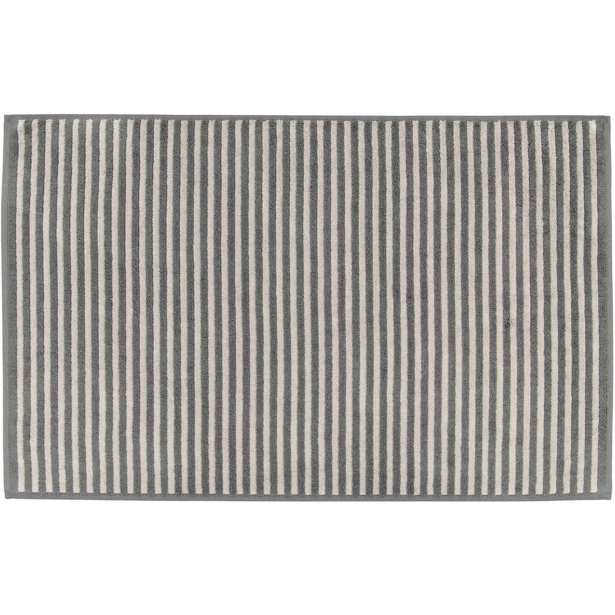 BADEMATTE TWO-TONE STRIPES 480 SCHIEFER - 77 - Grau, Textil (50/80cm) - Cawoe