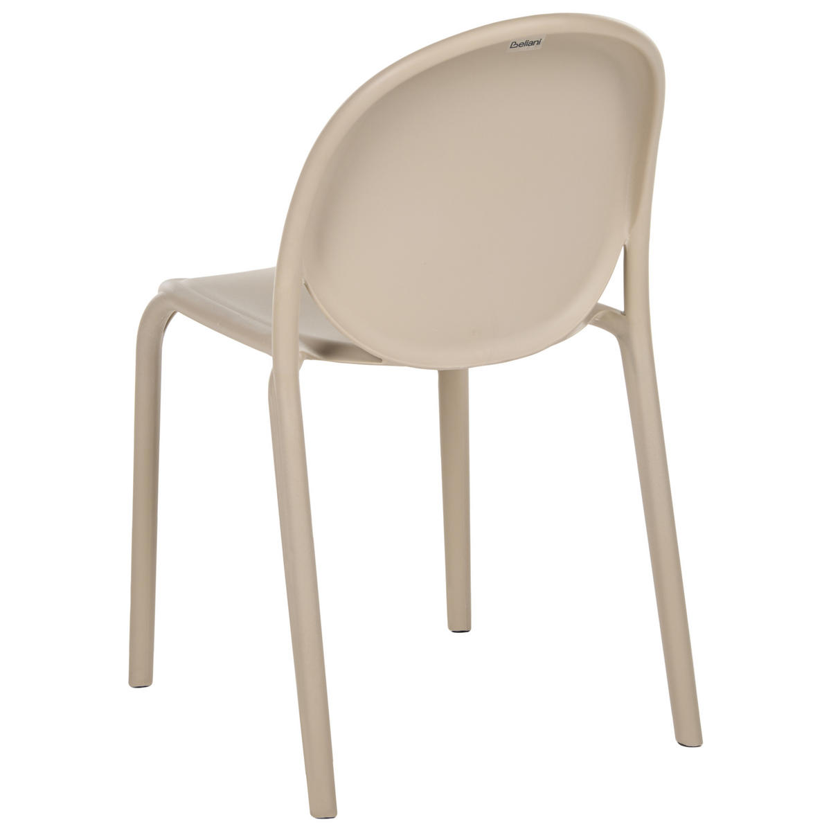 GARTENSTUHL 4er Set Beige Brugnello - Beige, Kunststoff (44/80/47cm) - Beliani