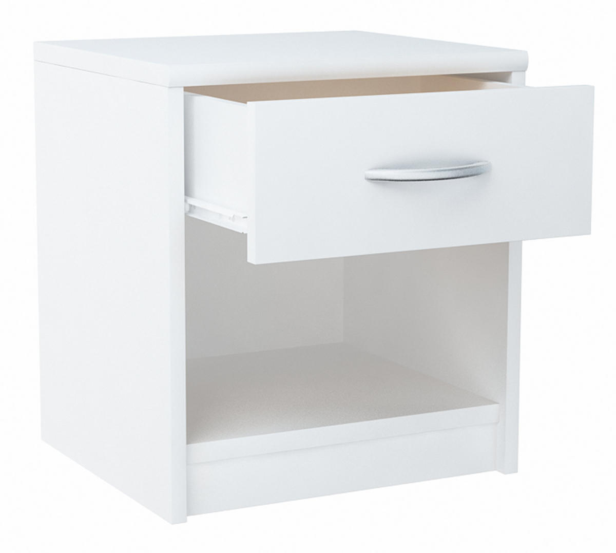 NACHTTISCH 1S Weiß 38,8/35/45 cm mit einem Schubladen - Weiß, Holzwerkstoff (38.8/45/35cm) - Matkam Möbel