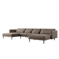 WOHNLANDSCHAFT Agada In Verita - Braun, Holzwerkstoff/Textil (391/83/174cm) - Fun Möbel