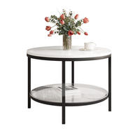 COUCHTISCH CANDY 60/42 cm runden, Schwarz / Weiß Hochglanz - Weiß Hochglanz/Schwarz, Metall (60/60/42cm) - Idohome
