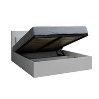 BETT PAVORA – Liegefläche 160×200 cm – mit Bettkasten Alpinweiß / Weiß Hochglanz - Weiß Hochglanz, Holzwerkstoff (160/200cm) - Milaros Markt