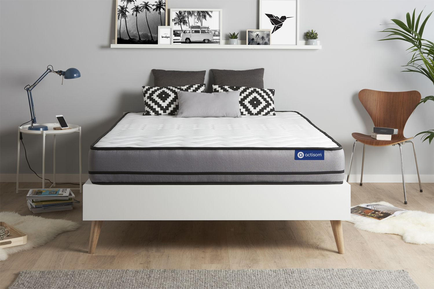 MATRATZE Actimemo night Memory-Schaum 160 x 195 cm h4 - Weiß, Textil (160/195cm) - ACTISOM