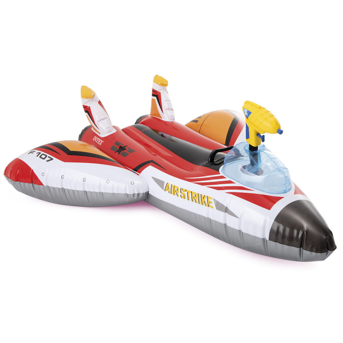 BADEINSEL Düsenflugzeug INTEX - Rot, Kunststoff (117/177/20cm)