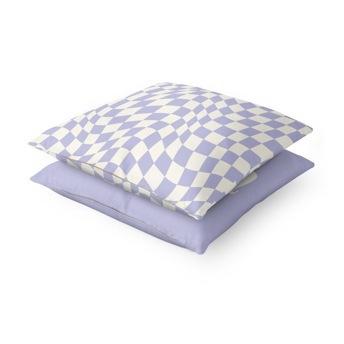 DEKOKISSEN 2er-Set Retro Duo II 40/40 cm - Violett, Textil (40/40cm) - Bilderwelten