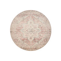 VINTAGE-TEPPICH Miray waschbar ø 160 cm rund - Rosa, Kunststoff (160/160cm) - benuta Nest