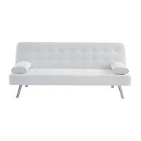 SCHLAFSOFA - 2 Personen - Kunstleder - Weiß - - Weiß, Leder (186/76/83cm) - Vente-Unique